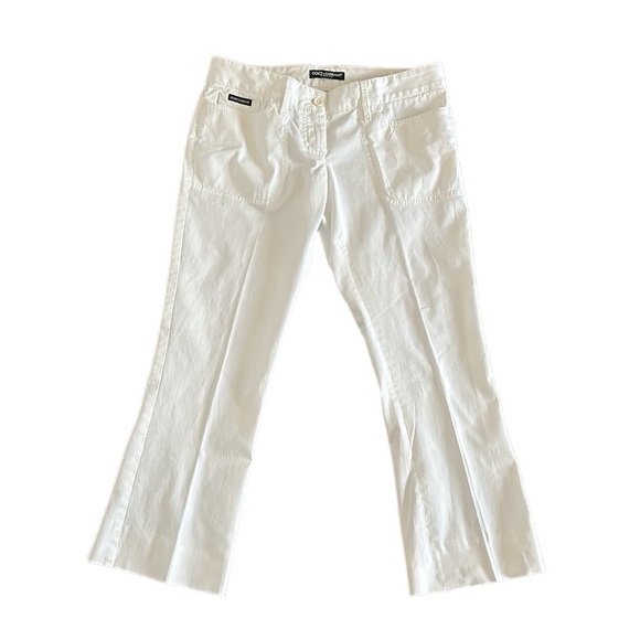Dolce & Gabbana White Cropped Pants Size EU 40 US 4 - Picture 1 of 14